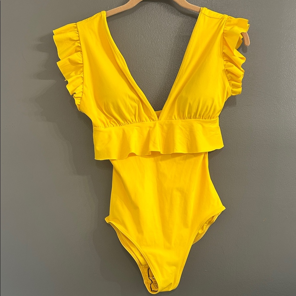 New York & Company Sweet Pea Yellow Swimsuit